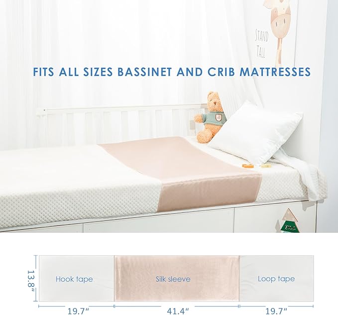 PROMEED 100% Mulberry Silk Crib Half Sleeve Sheet for Baby Hairloss and Bald Spot, Oeko-TEX Certified 23 Momme Silk Unicorn Toddler Crib Bedding Sheets for Baby Gilrs (Pink Unicorn)