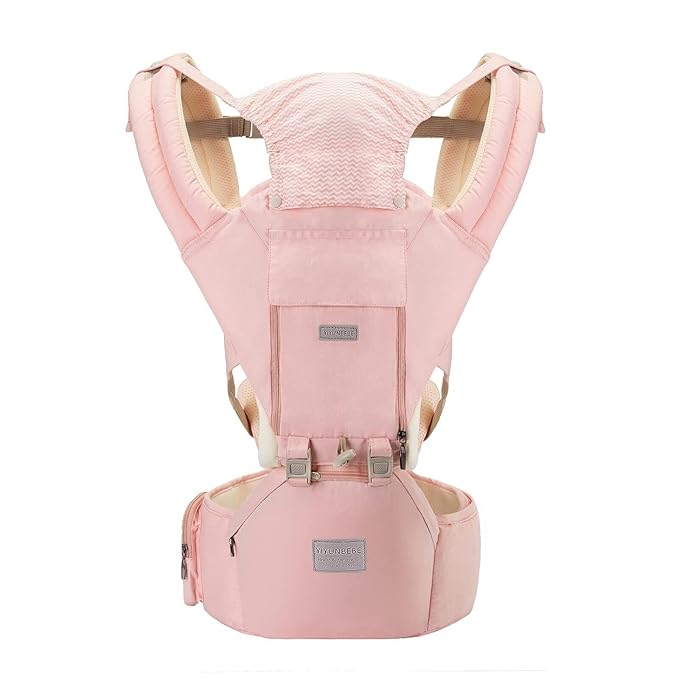 Baby Carrier Newborn to Toddler Baby Carriers with Seat Infant Baby Holder Backpack Baby Carriers Front and Back for Carrying and Hiking (Pink)