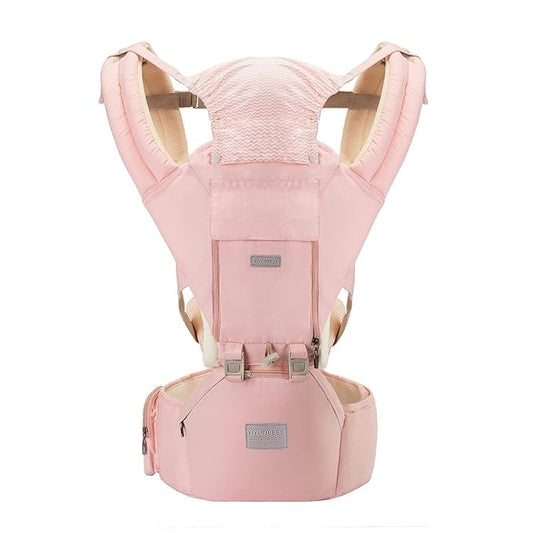 Baby Carrier Newborn to Toddler Baby Carriers with Seat Infant Baby Holder Backpack Baby Carriers Front and Back for Carrying and Hiking (Pink)