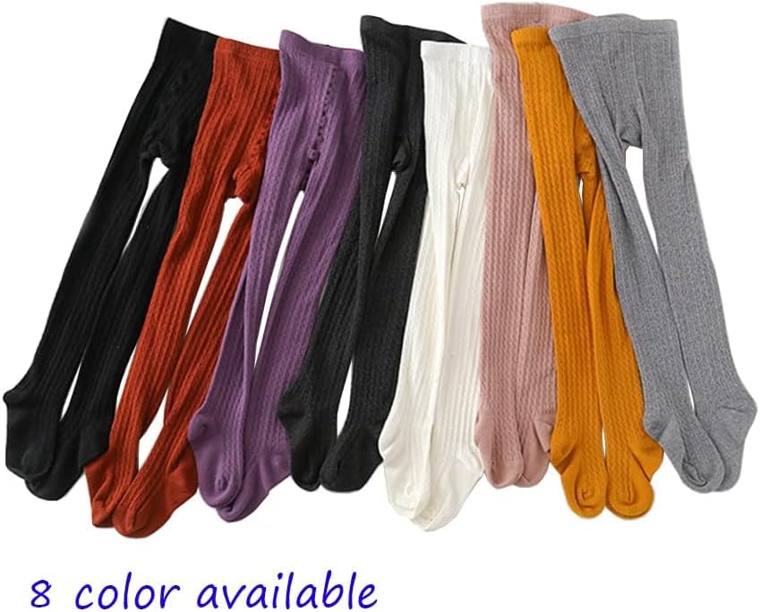 CHUNG Toddler Little Girls Cotton Tights Footed Thick Winter Cable Knit Legging Pantyhose Stocking