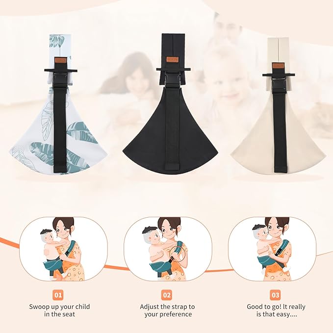 Baby Sling Carrier for Infants and Toddlers 6–36 Months (10–30 lbs), Breathable Cotton Hip Shoulder Carrier – Adjustable, Hands-Free Toddler Sling for Side & Hip Carry(Nature)