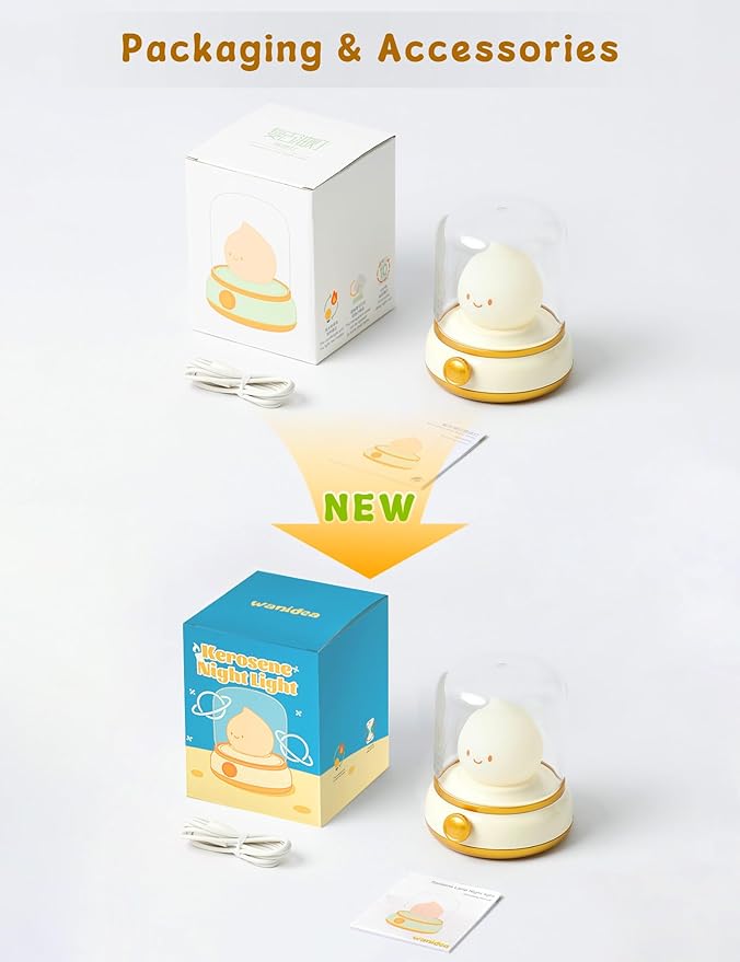 Christmas Gifts for Teens Flame Lamp, Christmas Decor,Kids Night Light，Adjustable Dimmable Rechargeable Night Light for Kids, Girls, Boys Gifts,Christmas Decorations