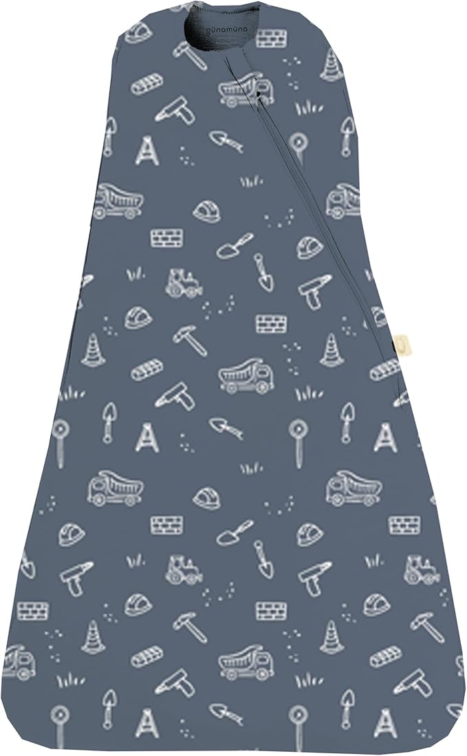 GUNAMUNA Swaddle Wrap for Newborns – Arms In or Out, Easy Diaper Changes with WONDERZiP, Soft Sleep Sack, 2.5 TOG