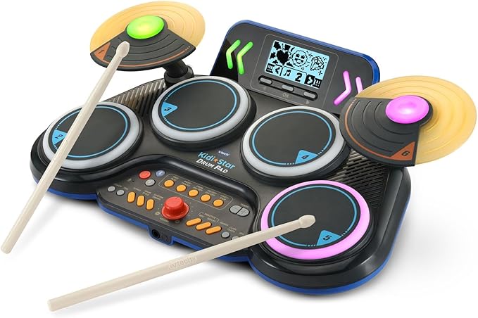 VTech Kidi Star Drum Pad, Black