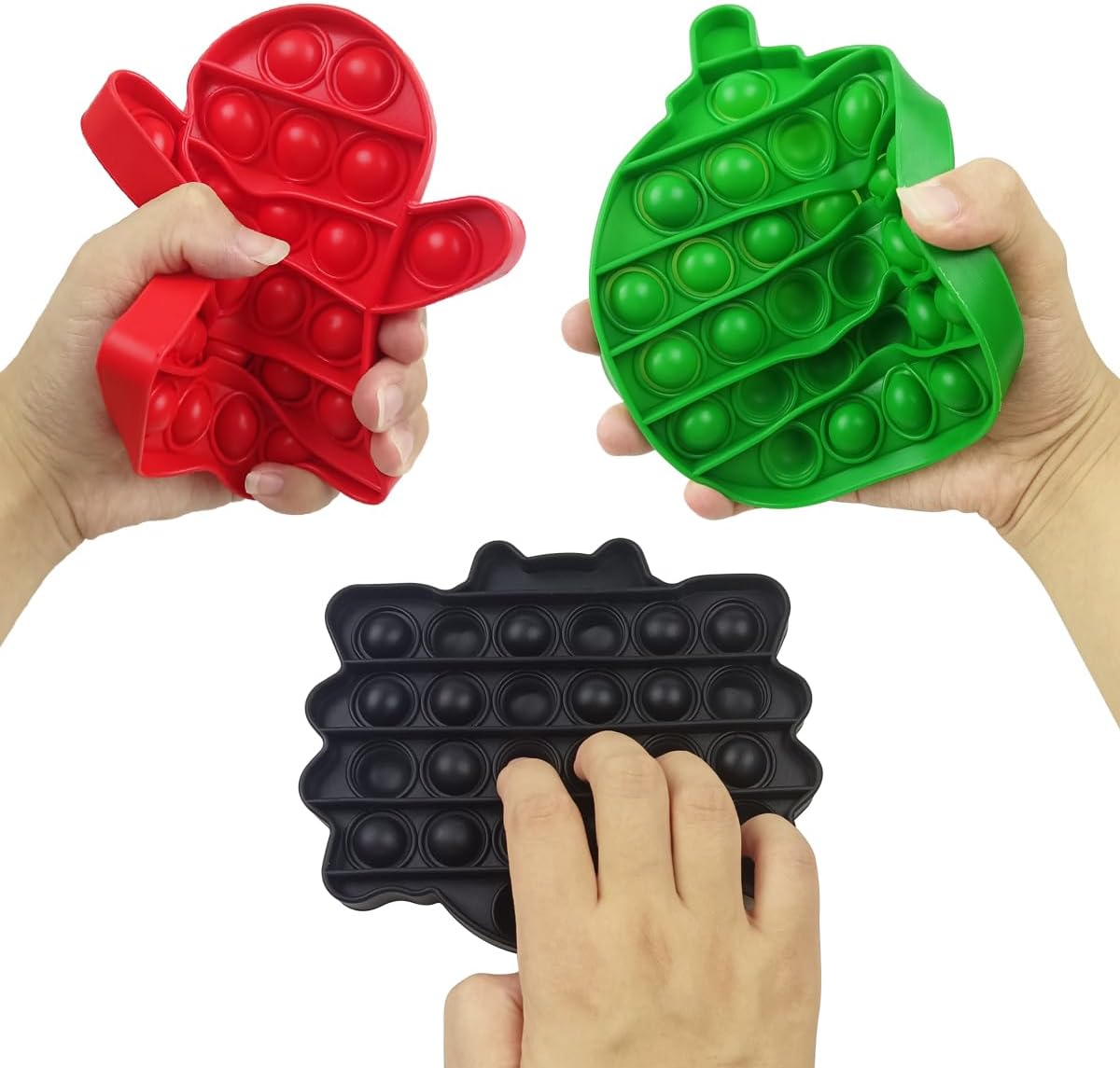 4 Pack Halloween Pop Fidget Toys Sensory Toys for Kids Girls Boys Halloween Party Favors Halloween Treat Bags Gifts Stress Relief