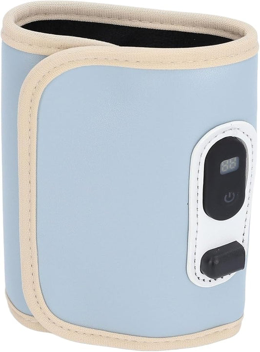 Portable Bottle Warmer, Calentador De Biberones Portable Bottle Warmer for Travel with LED Display USB 21 Speeds Temperature Adjustable for Drinks, Coffee, Water, Milk (Blue)