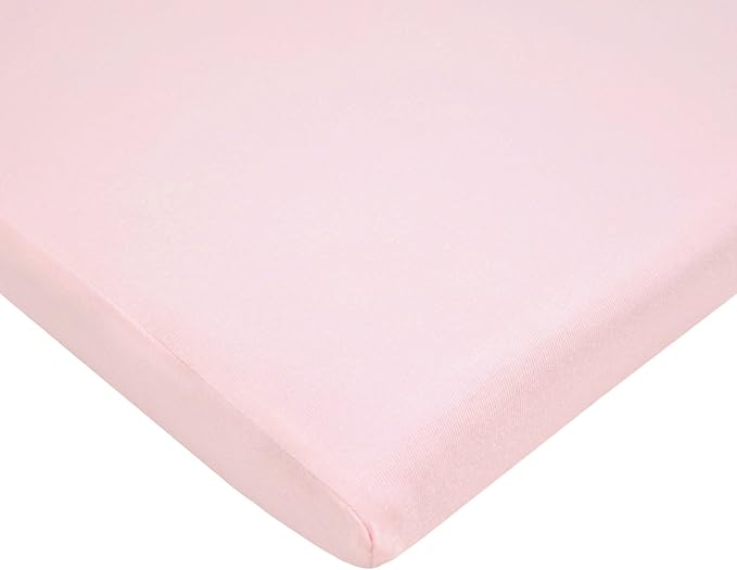 American Baby Company 100% Natural Cotton Fitted Cradle/Bassinet Sheet 36" x 18" - Soft, Breathable & Hypoallergenic Bed Sheet, Baby Pink, Neutral for Boys & Girls