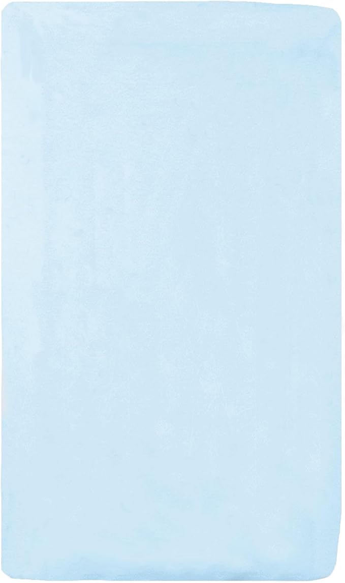 American Baby Company 100% Natural Cotton Fitted Cradle/Bassinet Sheet 36" x 18" - Soft, Breathable & Hypoallergenic Bed Sheet, Baby Blue, Neutral for Boys & Girls