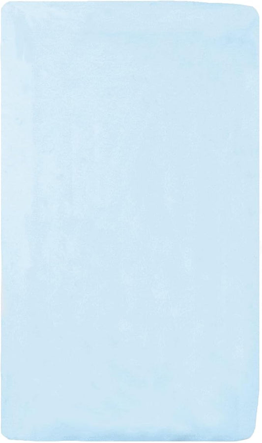 American Baby Company 100% Natural Cotton Fitted Cradle/Bassinet Sheet 36" x 18" - Soft, Breathable & Hypoallergenic Bed Sheet, Baby Blue, Neutral for Boys & Girls