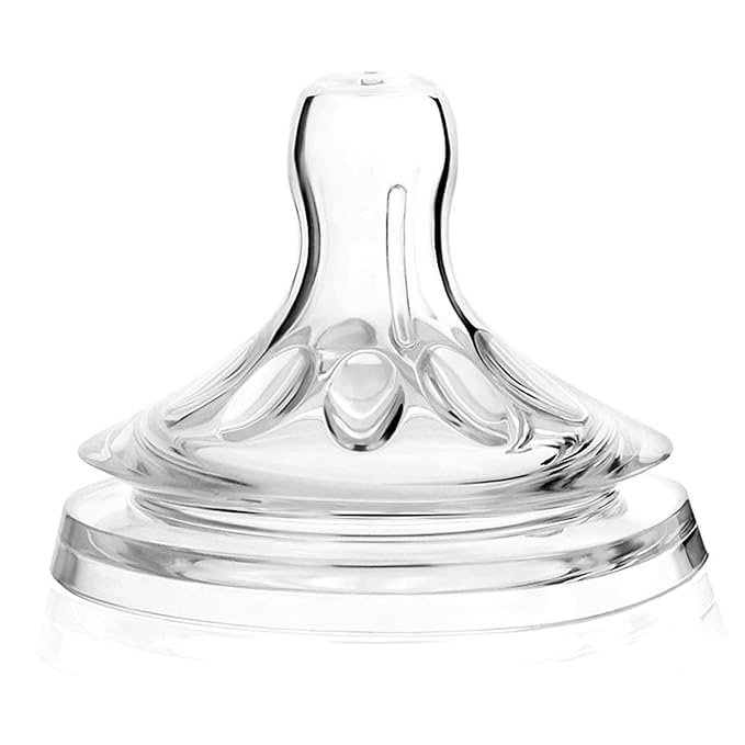 Baby Bottles Nipples,4 PCS Transparent Soft Silicone Baby Bottles Nipples for 6 to 12 Month Old Infant