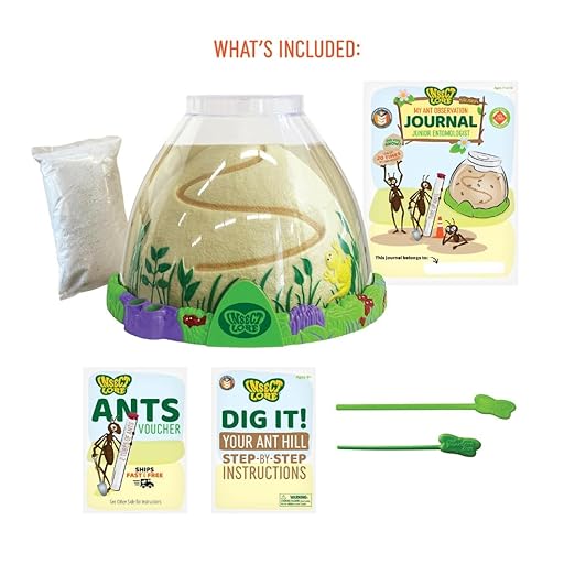 Insect Lore Ant Hill Habitat Kit with Live Ants Voucher – STEM Educational Science Kit for Kids – Includes Pre-Paid Voucher for 50 Harvester Ants – Watch Ants Tunnel and Explore