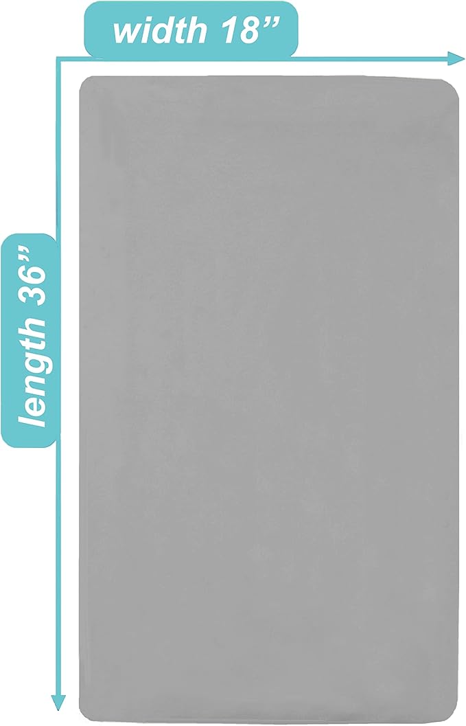 American Baby Company 100% Natural Cotton Fitted Cradle/Bassinet Sheet 36" x 18" - Soft, Breathable & Hypoallergenic Bed Sheet, Gray, Neutral for Boys & Girls