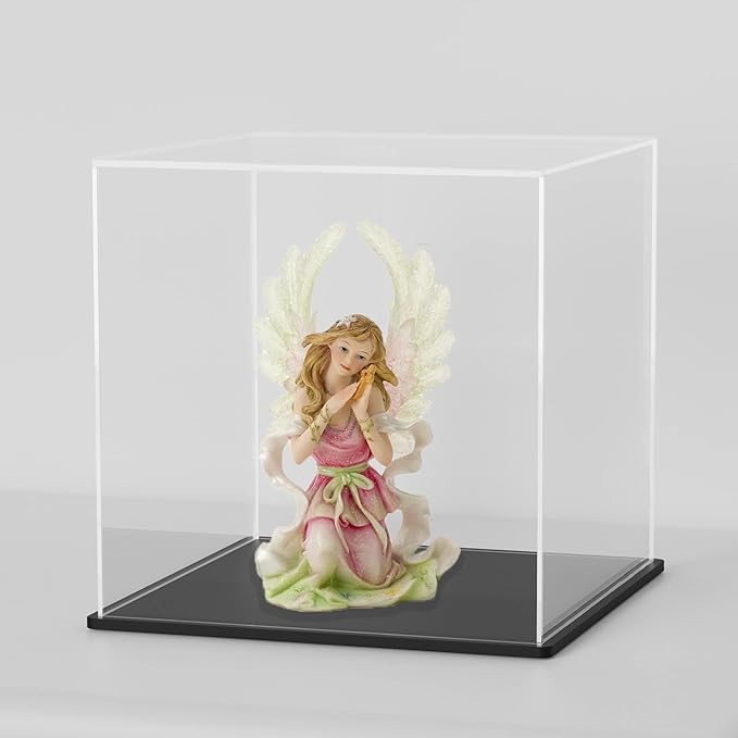 Fully Assembled Acrylic Display Case, 6 Inch Clear Acrylic Box for Display Collectible, Countertop Alternative Glass Case for Home Storage and Organizing Toys