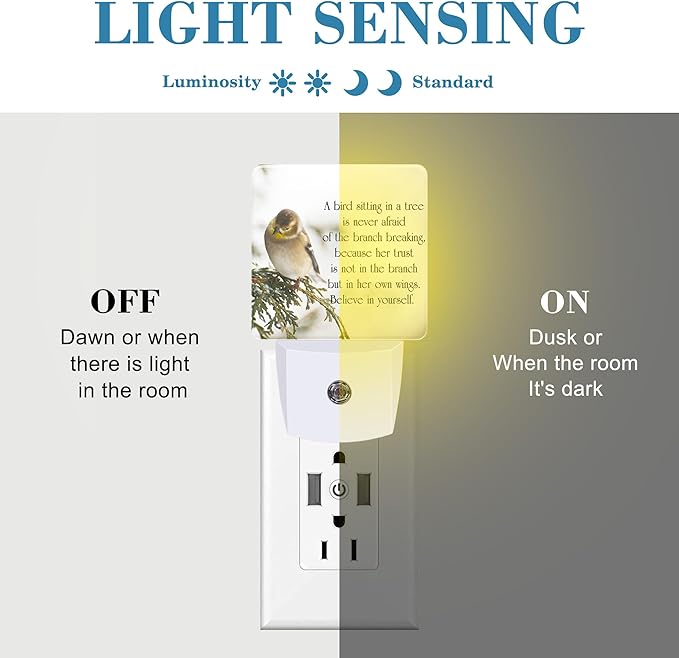 Plug in Night Lights Inspirational Quote on Life Nightlight Plug Into Wall Dusk to Dawn Sensor LED Night Light for Kid Girls Boys Women Room Decor,Hallway,Kitchen,Bathroom,Nursery,Stairs
