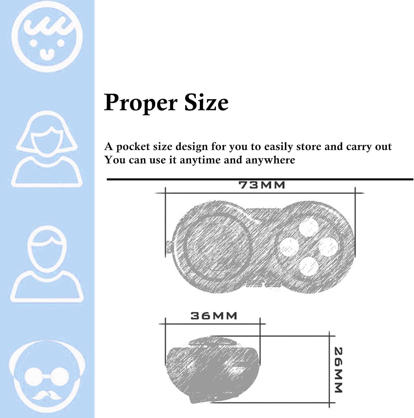 mao&mao Fidget Pad Toys with 8 Fidget Functions Stress Reducer Depression Pad Control Fidget Pad with Fidget Buttons Hand Shank Cube Dice Toy for Kids Adults Stress Relief ADD,ADHD,Autism