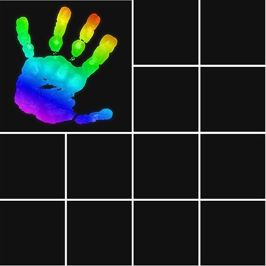 Spakon 12 Pcs Heat Sensitive Sheet Temperature Sensitive Sheet 6 Color Changing Heat Board, 24 to 34 Celsius Degree Transition for Science Experiment (6 x 6 Inch)