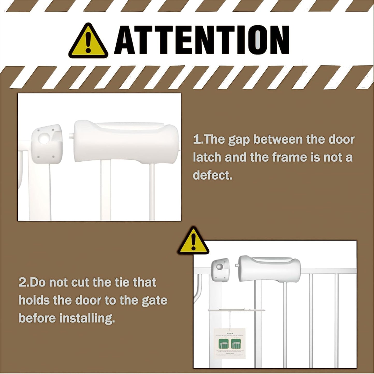 ALLAIBB Extra Wide Baby Gate Pressure Mount with Auto-Close, White Metal Safety Gate for Stairs & Doorways - Child Proof, Pet Barrier for Hallways, Kitchen, Living Room for 62.02-66.93 inch