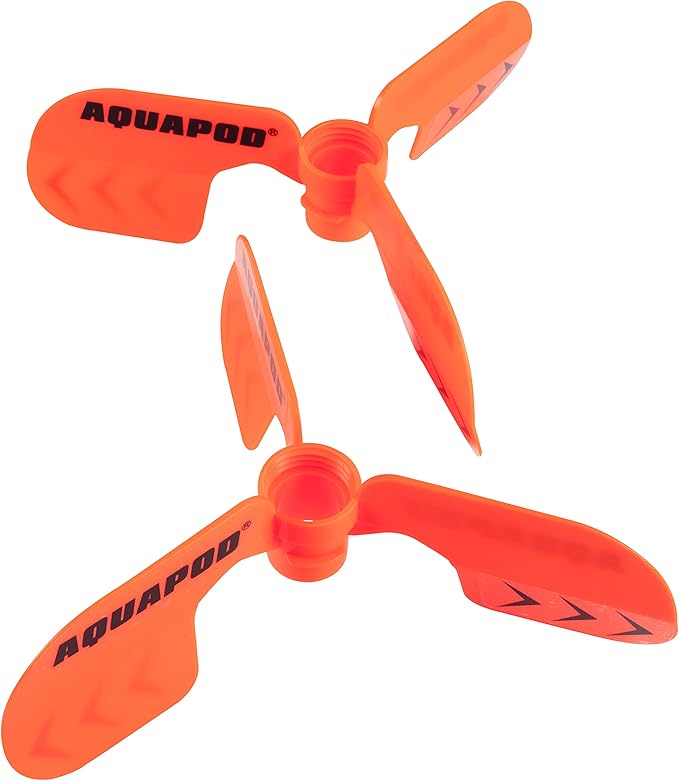 Screw on Curved Water Rocket Fins (2 pk)- Compatible with any 2 Liter Bottles - Makes Bottle Spiral in Air & Helicopter to Ground - Fun Outdoor Science Toy - Accessory to Water Rocket Launcher