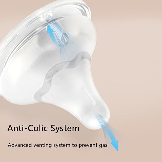 Beilastar-x Nipples for Baby Bottles – 100% Soft Baby Bottle Nipples, Natural Feel Silicone Bottle Nipples, BPA-Free (6M+, L, 4 Counts)