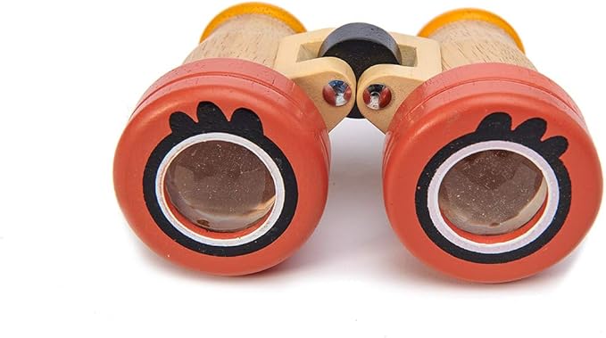 Tender Leaf Toys - Safari Binoculars - Wooden Binoculars with Kaleidoscope Lenses for Kids - Adjustable Pretend Play Toy for Safari Adventures - Ages 3+