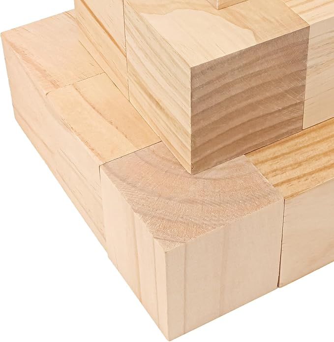 10 Pack Wooden Cubes 3 Inch Craft Quality Wood Blocks Perfect for DIY Projects