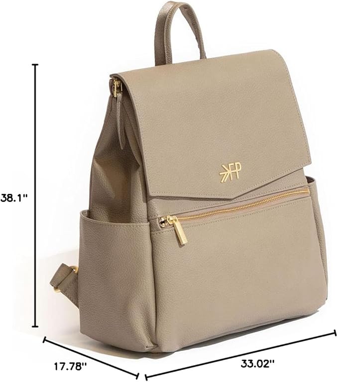 Freshly Picked Mini Classic Diaper Bag Backpack, Vegan Leather Baby Diaper Bag, Backpack Diaper Bag for Women (Aspen)