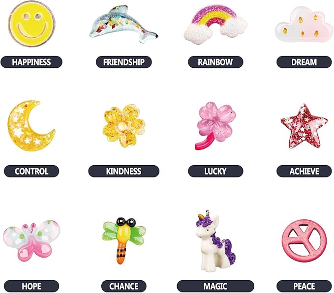 Eggbox Big Dig Magical Charms Excavation Kit (22 * 22 * 8CM) - 12 Enchanted Bracelet Charms Dig Set with Tools, Archaeology Craft Kit for Girls 8-12