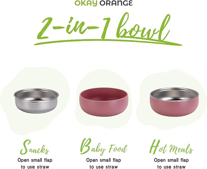 Non-Toxic Toddler Bowls with Non-Slip Base | Stainless Steel Baby Bowls for Kids | 5 Inch BPA-Free Dishwasher Safe Bowls | Mess-Free Feeding Supplies | 6-Pack Set