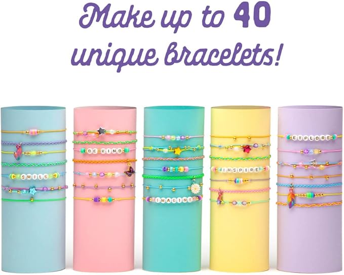 Craft-tastic — DIY Fortune Bracelets — Craft Kit — Create The Fortune Teller, Use Matching Scratch-Off Cards, and Discover which Bracelets to Make — for Ages 8+