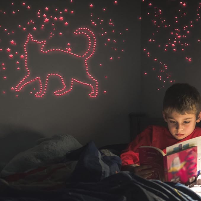 Glow in The Dark Stars Decals Decor 633 Pcs Luminous Dot Stars, 3D Starry Stars Glow in The Dark Stickers for Ceiling or Wall and Kids Bedroom Décor