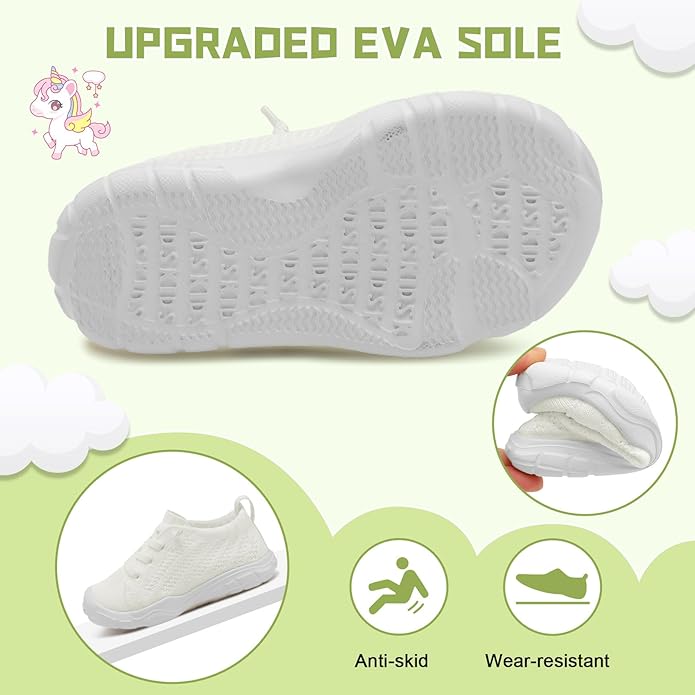 JIASUQI Toddler Shoes for Boys Girls Slip on Sneakers Wide Toe Walking Shoes Toddler Sock Shoes