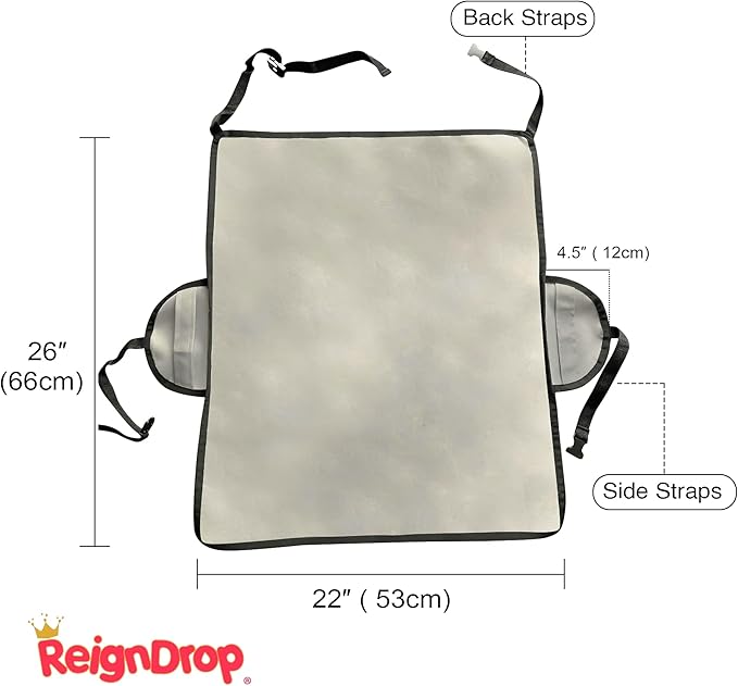 ReignDrop Booster Seat Cover Protector – Water-Proof High Chair Seat Protector Pad – Large Dining Room Chair Seat Protector – Includes Wash Bag – Easy to Maintain – Anti-Slip Backing