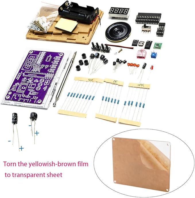 Gikfun FM Radio Kit Soldering Practice Kit DIY School Project FM 87-108MHz with 2 Power Supply Modes, Soldering Learning and Teaching for Beginners, Adults EK1989