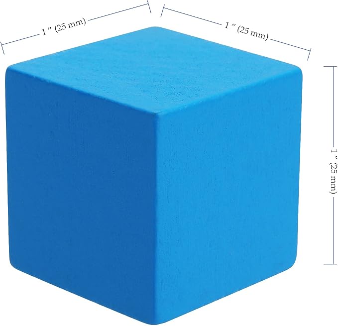 150 PCS 1 Inch Colored Wood Cubes, Premium Colorful Wooden Cube with 6 Assorted Colors, Square Wooden Blocks for Craft DIY Projects