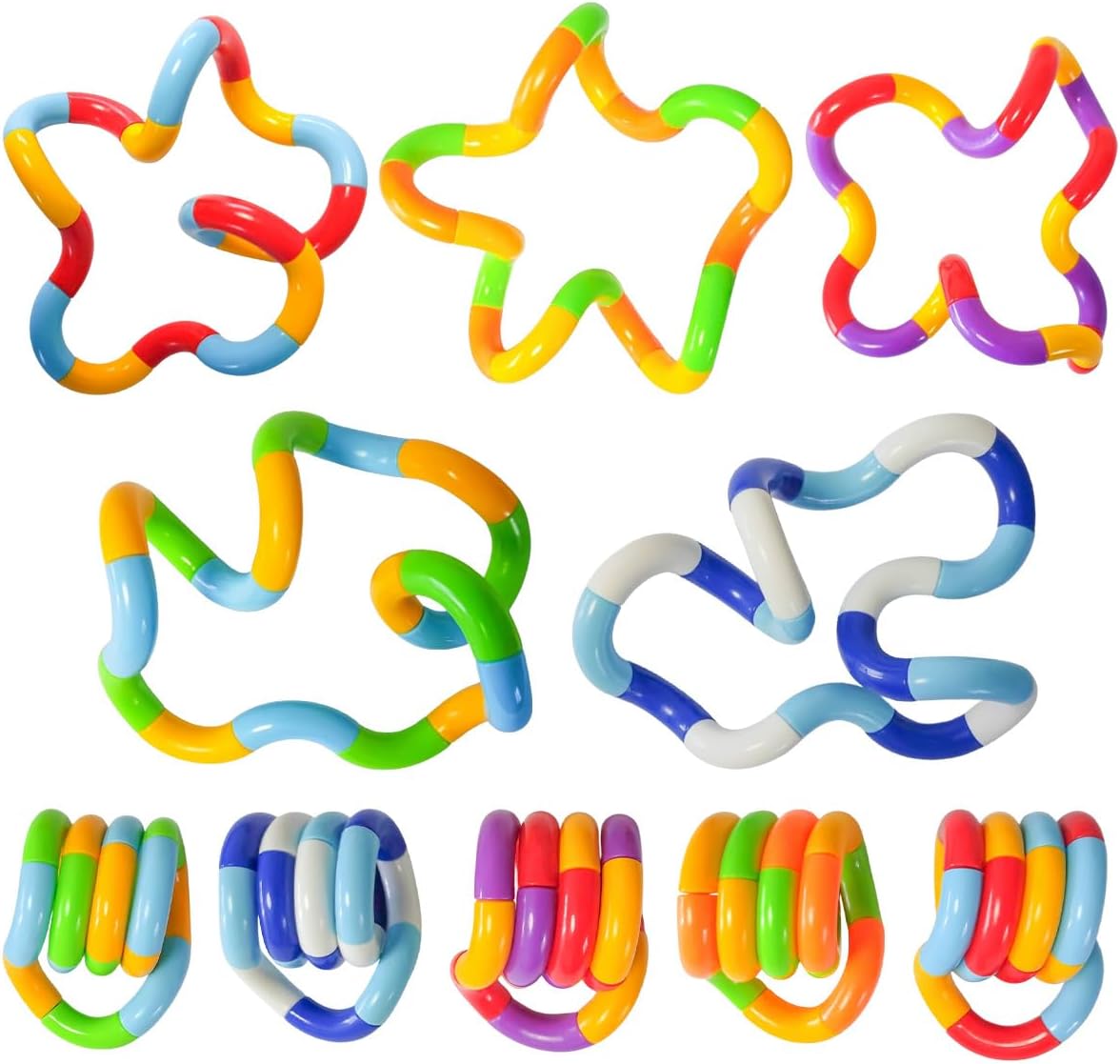 40Pcs Color-enriched Silent Portable DecompressionToys， Relaxation Therapy and Stress Relief Education Toys, Anxiety Relief and Stress Relief Toys, Great Gifts and Party Toys