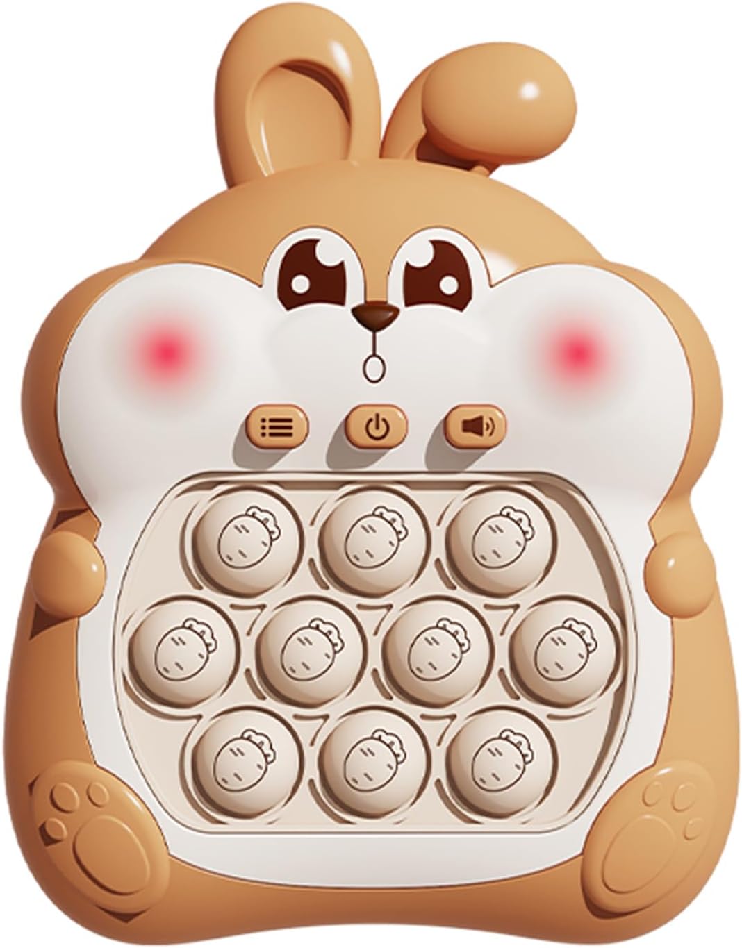 Light-Up Bunny Push Bubble Game - Funny Handheld Toy for Early Education and Quick Hitting - 999 Levels