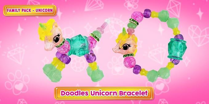 Twisty Petz Family Pack Unicorns, Includes Two Bracelets and Four Rings. For ages 6-12