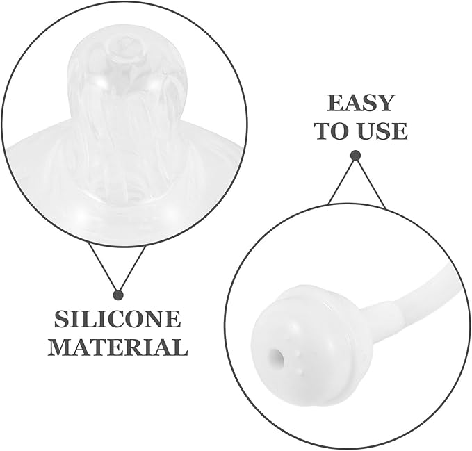 Totority 3pcs Weighted Straw Nipples for Bottles Soft and Design for Comfort for Teething and Transition Easy to Use and Clean