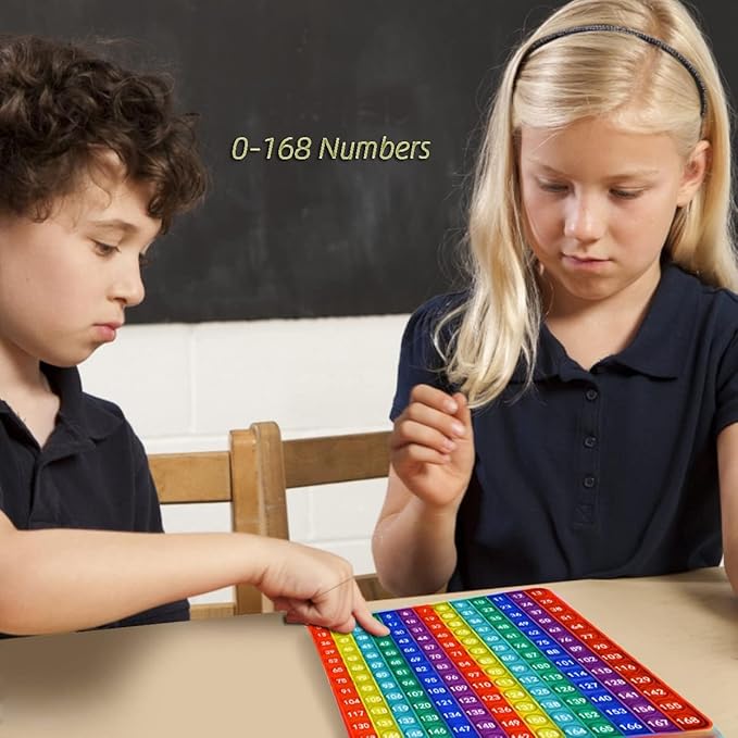 pop Fidget Multiplication Game 12x12 Table Math Games Digital Table Toy, Fidget Learning Game Toy Relieves Stress, Creates Various Math Operations,