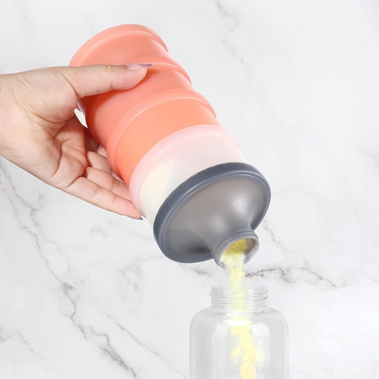 Accmor 2 Pack Baby Formula Dispenser On The Go, Stackable Formula Dispenser Formula Container to Go, Non-Spill Portable Milk Powder Kids Snack Storage Container, BPA Free