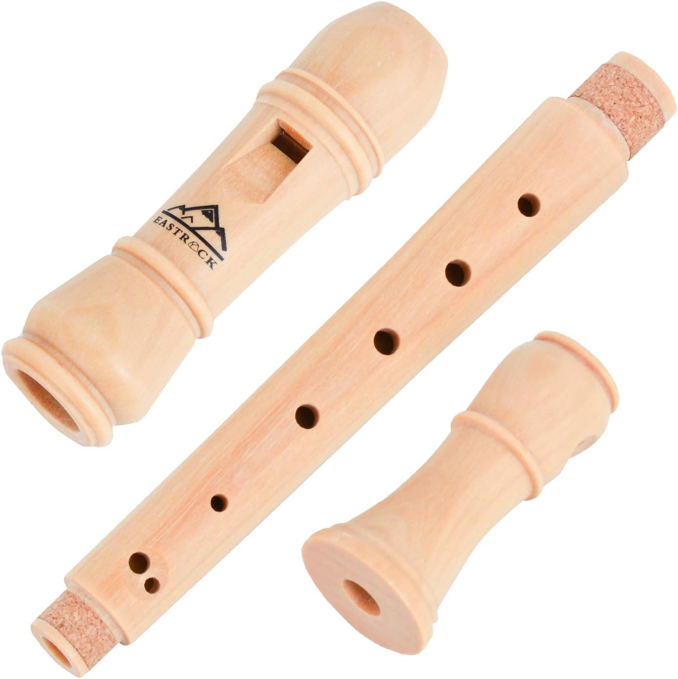 Eastrock Soprano Recorder German fingering C Key Beginners Recorder Instrument for Adults, 3 Piece Recorder With Hard Case（Maple Wood）