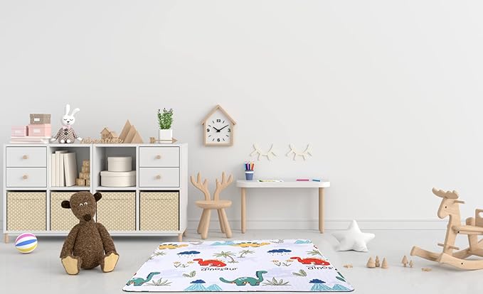 50 x 50 Play Mat for Baby Playpen Tummy Time, Non-Slip Washable Baby Playpen Mat, Baby Crawling Mats for Floor, Portable Travel Large Play Mats for Toddlers and Infants