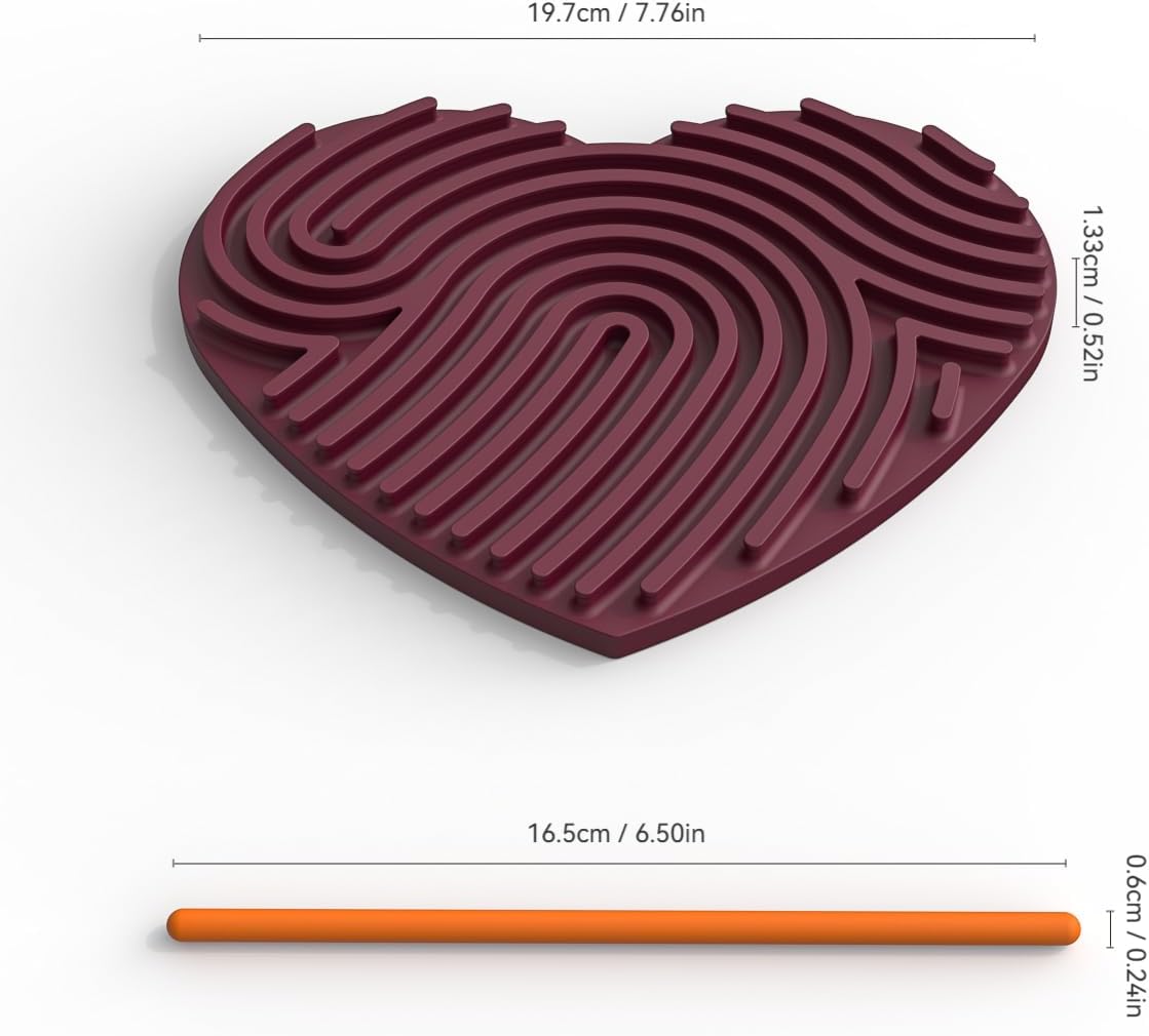 Sensory Activity Board, Silicone Fidget Toy for Calming, Stress, Anxiety, ADHD & Autism | Silent, No Mess | Kids 3+ & Adults | Includes Portable Travel Bag & 13 Strings(Purple)