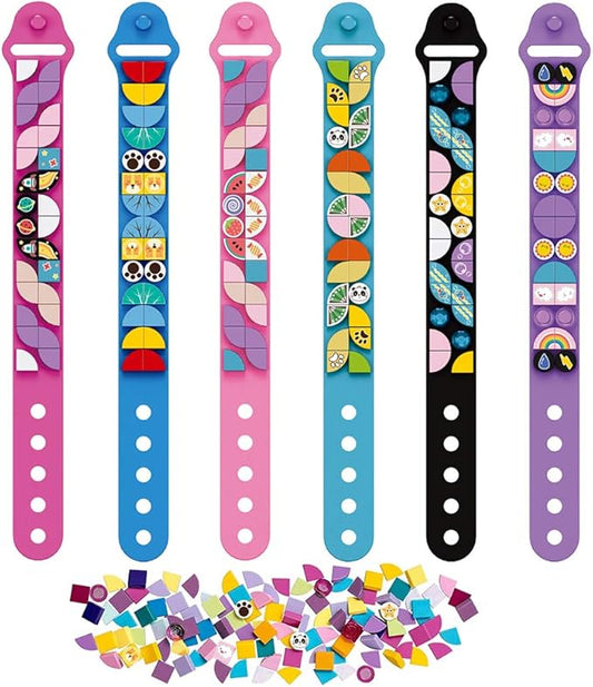 SIENON Bracelets 6PCS, Kids Building Blocks Dots Bracelets, DIY Creative Craft Bracelet Making Kit for Kids, Friendship Bracelets, Dots Construction Toys Kit for Birthday Holiday Gift for Girls Boys