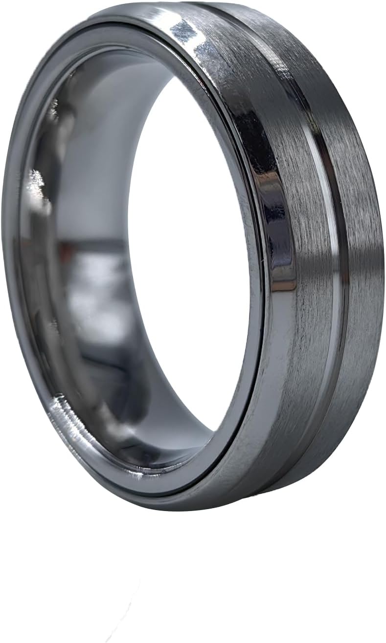 EDC Fidget Slider Fidget Toy Adult Stress Relief Metal Ratchet Ring Jewelry ADHD Recreational Fidget Toy Tactile Coin (Silvery, 12)