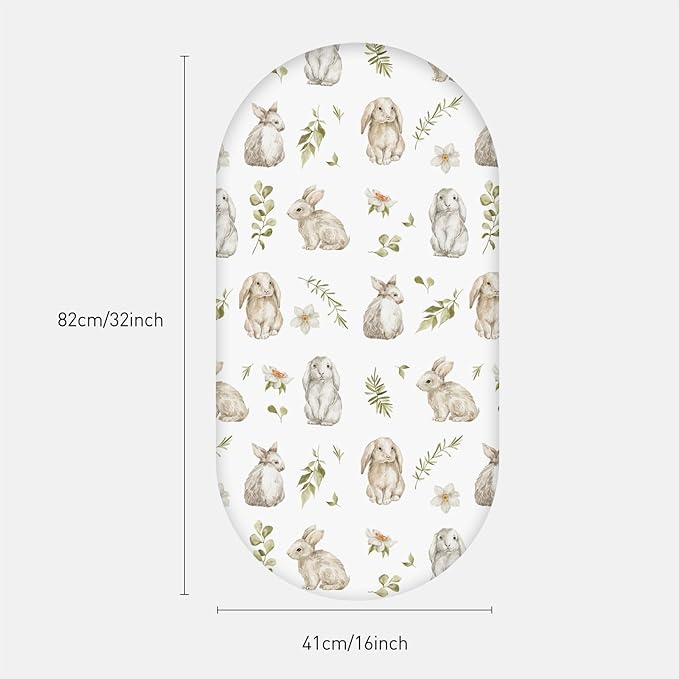 Bassinet Sheets 4 Pack, Bassinet Sheets for Baby Boy and Girl, Bassinet Sheet Neutral, Fit for Rectangle, Round, Oval, Hourglass Mattress, Flexible for Different Bassinet Pad/Mattress