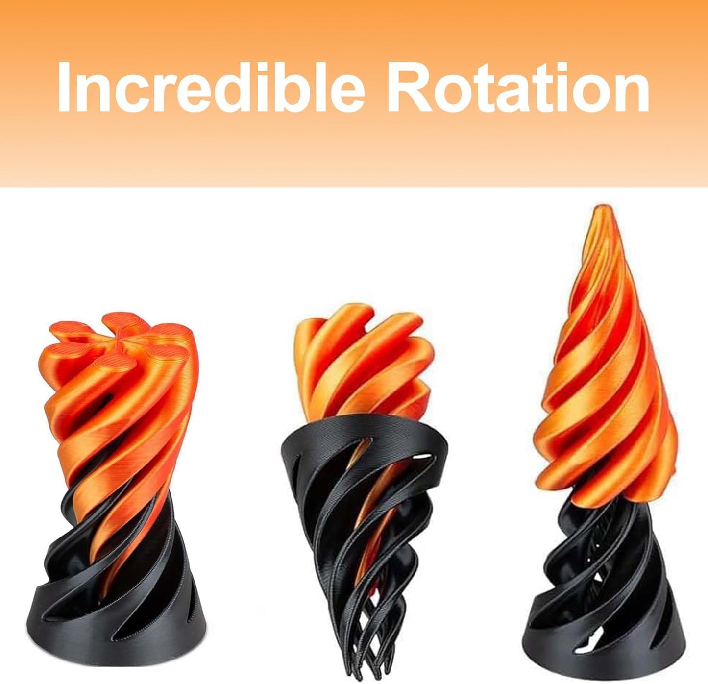 Impossible Cone [2 Packs], 3D Printed Spiral Cone Fidget Toy, Impossible Passthrough Pyramid for Stress and Anxiety Relaxing