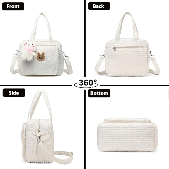 Baby Diaper Bag Tote, Cute Small Crossbody Nappy Mommy Bag, Lightweight Travel & Hospital Multifunction Storage Tote