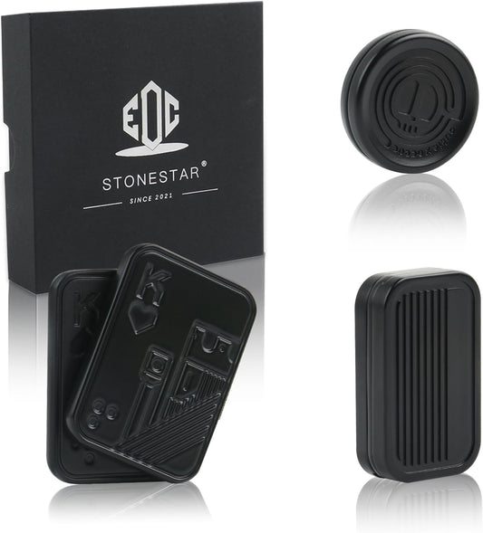 STONESTAR Fidget Toys Pack - Magnetic Metal Fidget Slider Haptic Coin Collection, EDC Fidget Toy for Adults, Helps Relieve ADHD/Anxiety/Stress (Black)