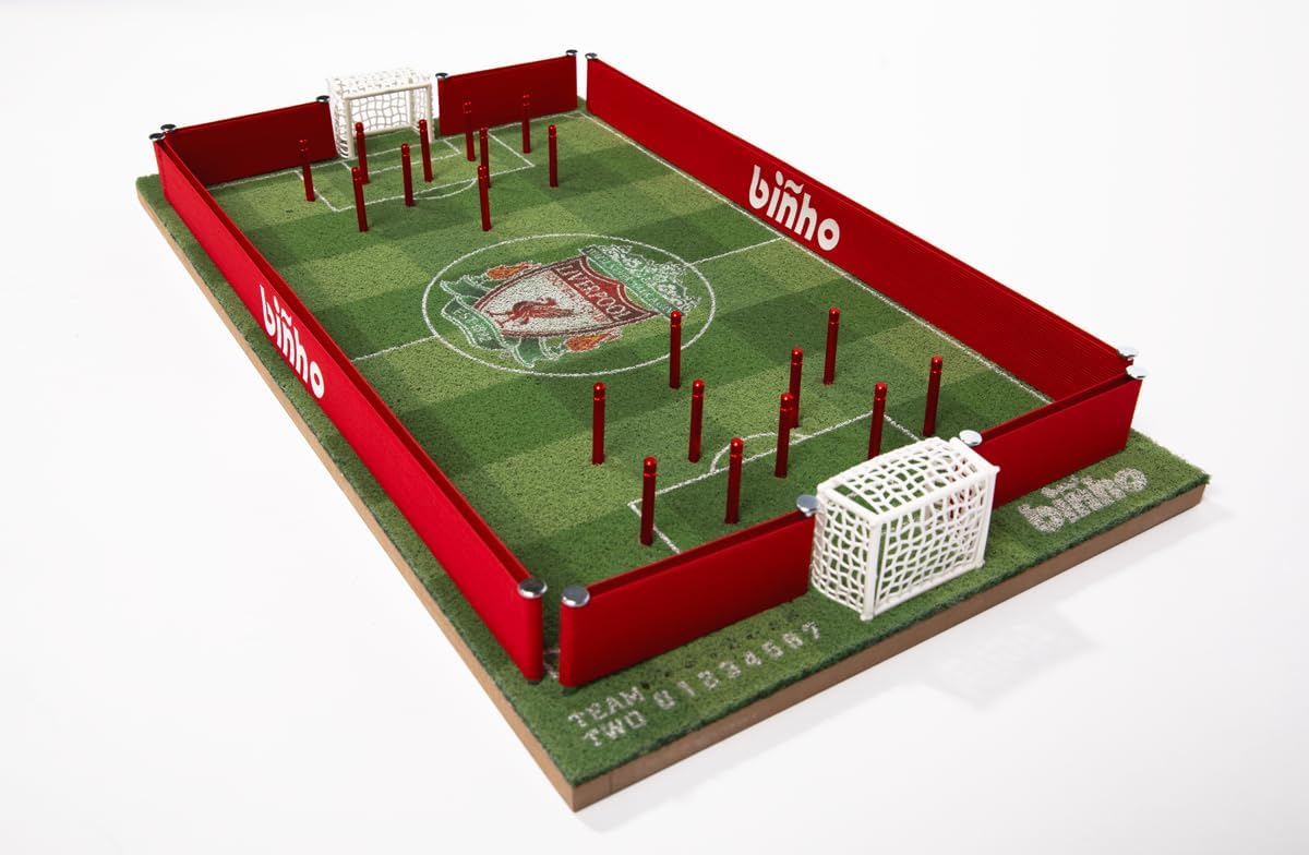 Binho Board Classic Board Game Liverpool Football Club Edition - 2-Player Fast-Paced Finger Flicker Pinball Family Board Game - Portable Tabletop Sports Game Set for Any Occasion